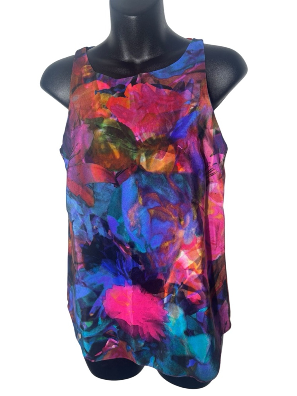 Amanda uprichard women’s P XS 100% silk colorful watercolor ladder tank top